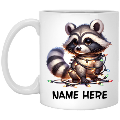 Raccoon Custom Christmas Mug