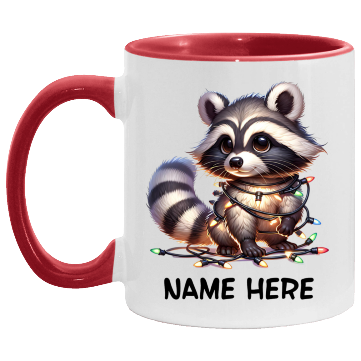 Raccoon Custom Christmas Mug