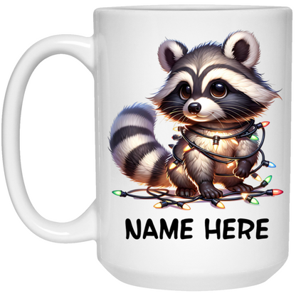 Raccoon Custom Christmas Mug