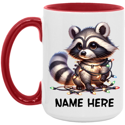 Raccoon Custom Christmas Mug