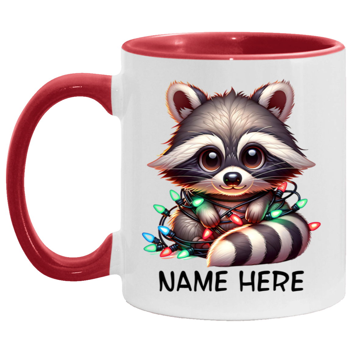 Raccoon Custom Christmas Mug