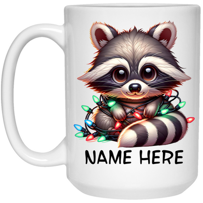 Raccoon Custom Christmas Mug