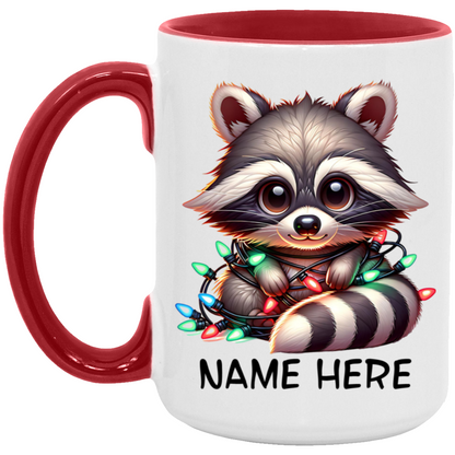 Raccoon Custom Christmas Mug