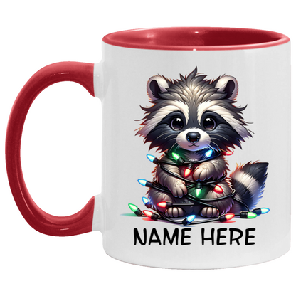 Raccoon Custom Christmas Mug