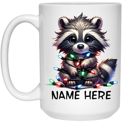 Raccoon Custom Christmas Mug