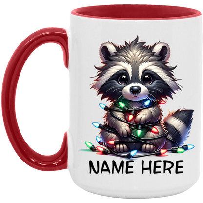 Raccoon Custom Christmas Mug