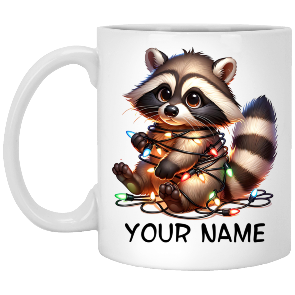 Raccoon Custom Christmas Mug