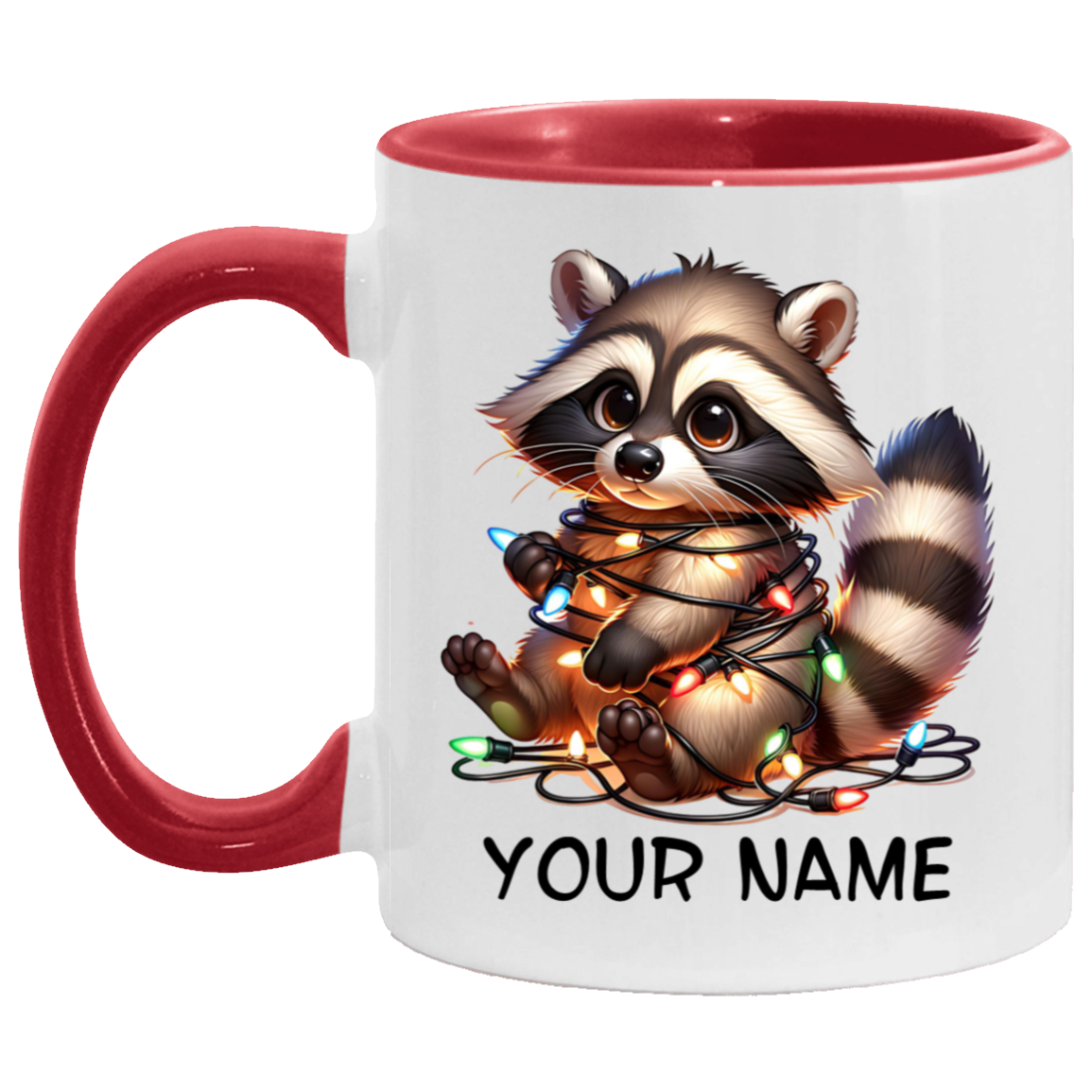 Raccoon Custom Christmas Mug